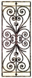 Cast iron door grill birdie foundry